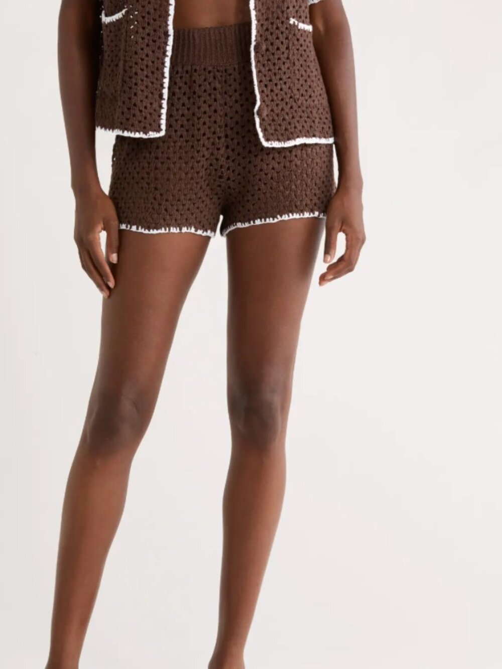 Elan Open Knit Cover-Up Shorts